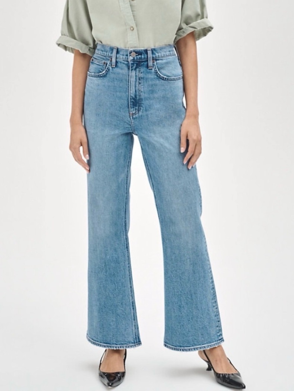 Aritzia Denim Forum The Twiggy High Rise Flare Jeans Size 30 (28L) Womens Jeans